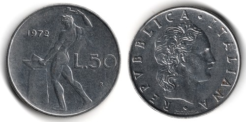Italia lire 1972 - italia, 50