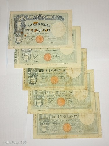 Lotto banconote lire - lotto, 5