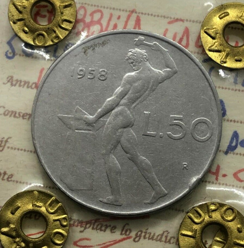 Rara lire vulcano tipo - 50, i°